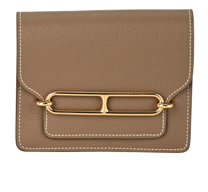 Hermes Roulis Slim Wallet, &pound;1,400, Accessories, Taupe, Leather, Front view